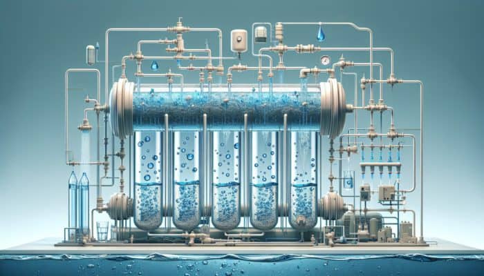 Water Filter Comparisons: Diagram of reverse osmosis system showing membrane, pressure, and contaminant separation.